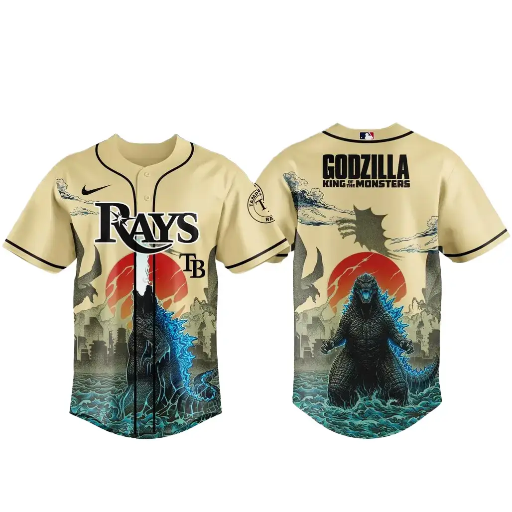 Tampa Bay Rays x Godzilla King of The Monsters Baseball Jersey Image