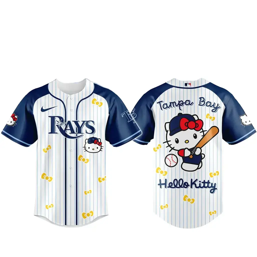 Tampa Bay Rays x Hello Kitty 2026 And Sanrio World Baseball Jersey Image