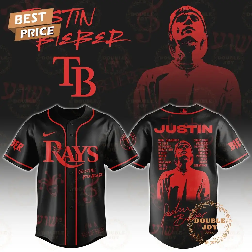 Tampa Bay Rays x Justin Bieber Limited Edition Baseball Jersey Image