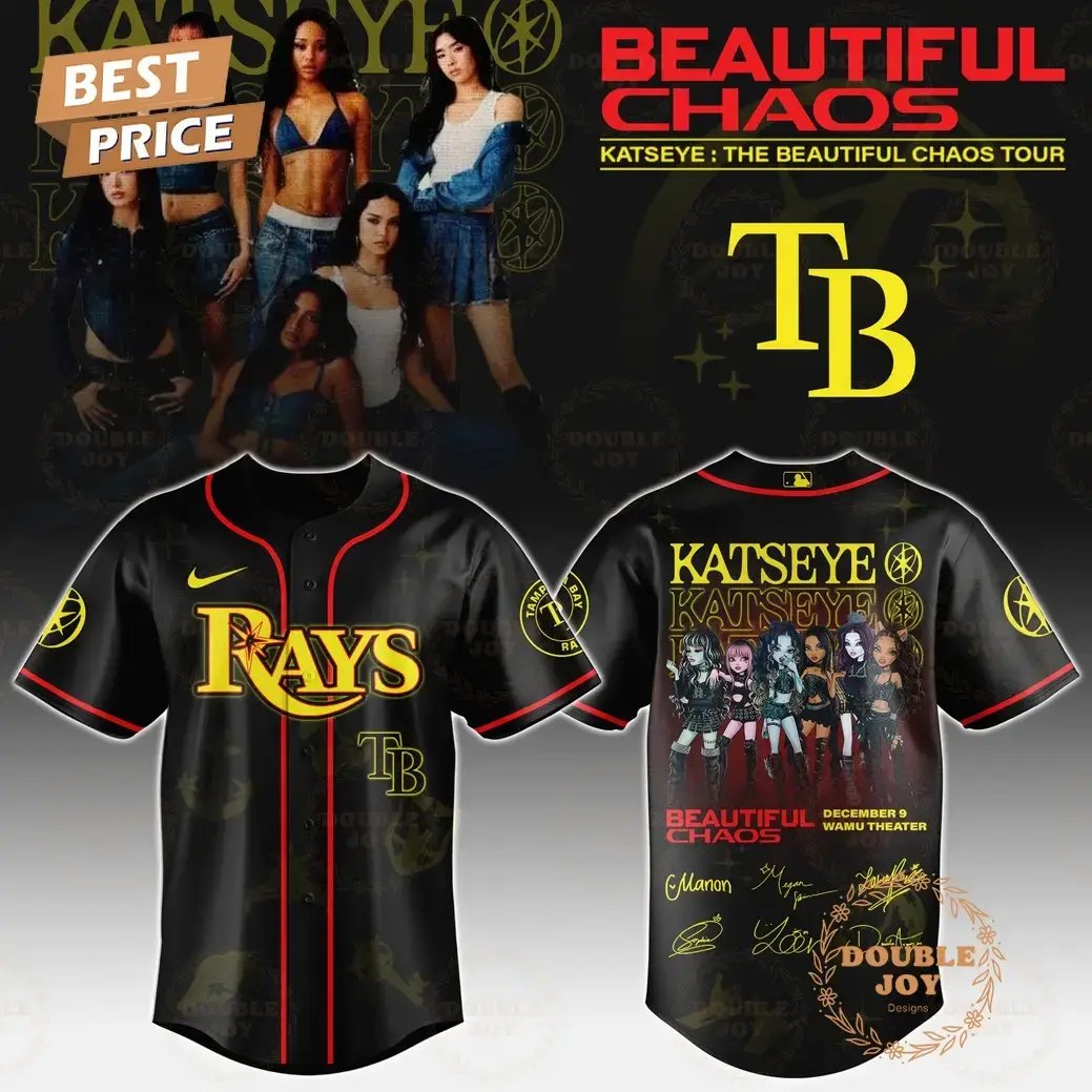 Tampa Bay Rays x Katseye "The Beautiful Chaos Tour" 2025 Baseball Jersey Image