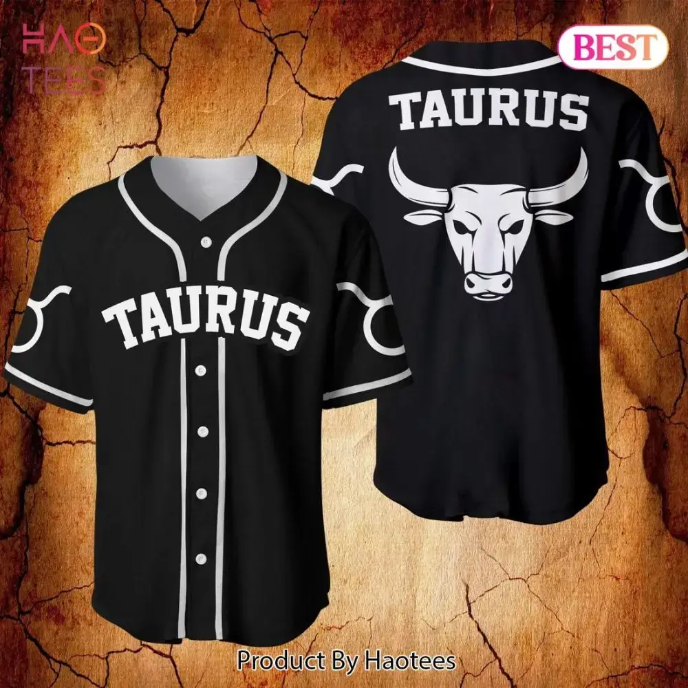 Taurus Baseball Jersey - Bold Zodiac Bull Design , Perfect Gift For Astrology Fans Image
