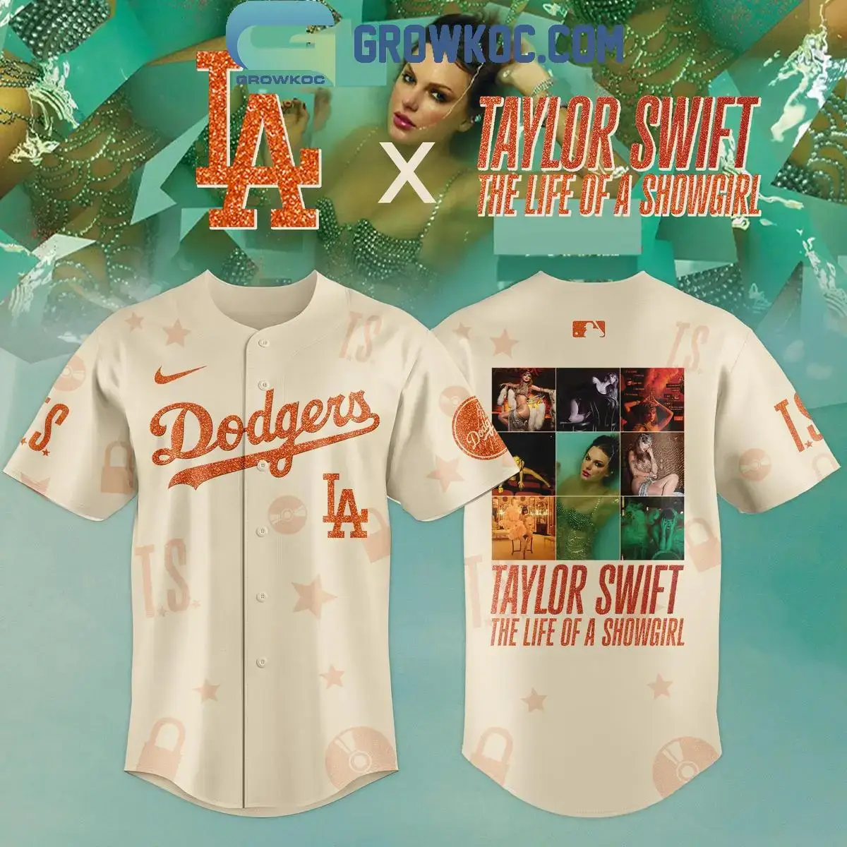 Taylor Swift Album 12th The Life Of A Showgirl Baseball Jersey Image