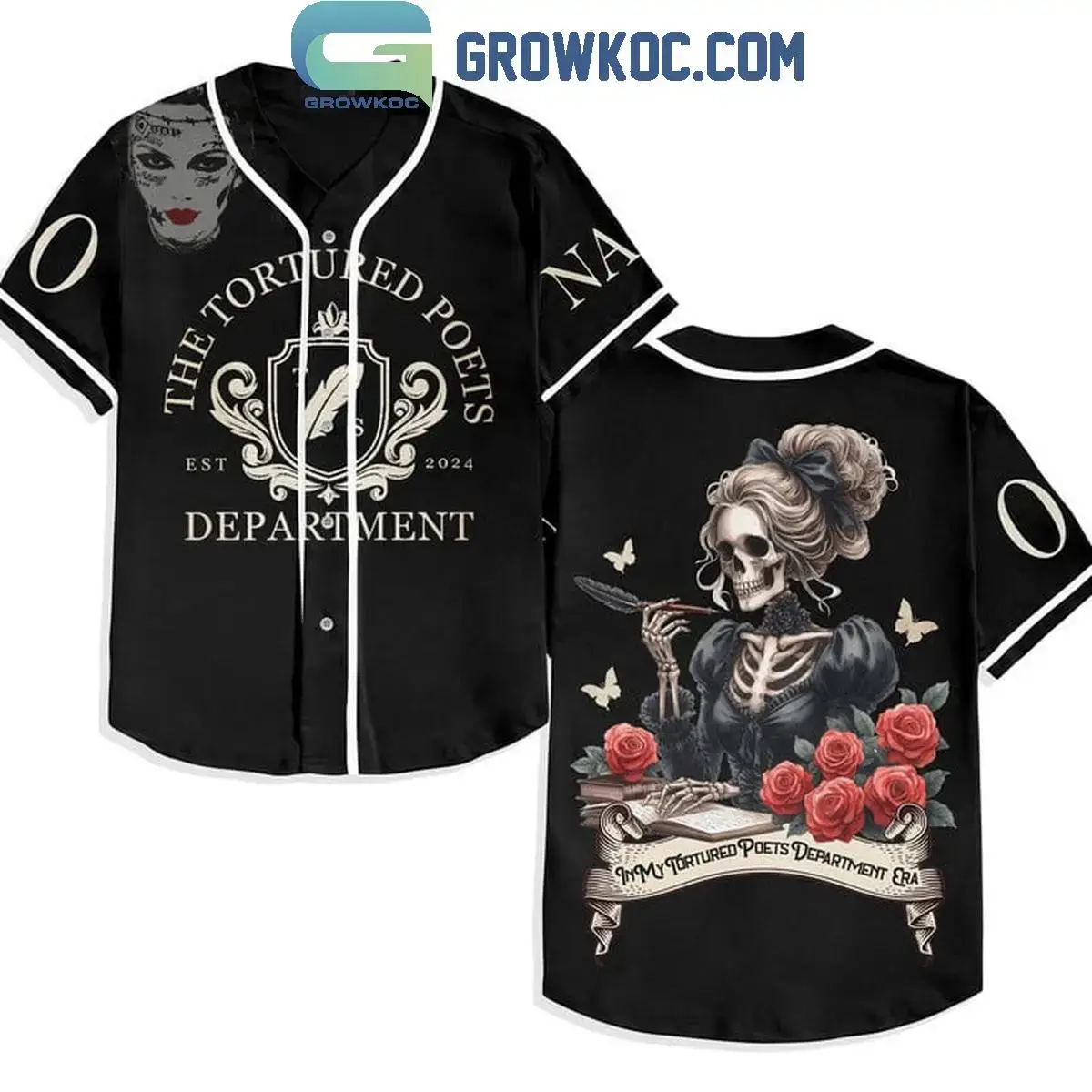 Taylor Swift In My TTPD Era Black Design Personalized Baseball Jersey Image