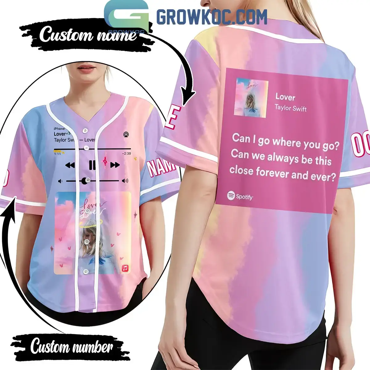 Taylor Swift Lovers Can I Go Where You Go Personalized Baseball Jersey Image