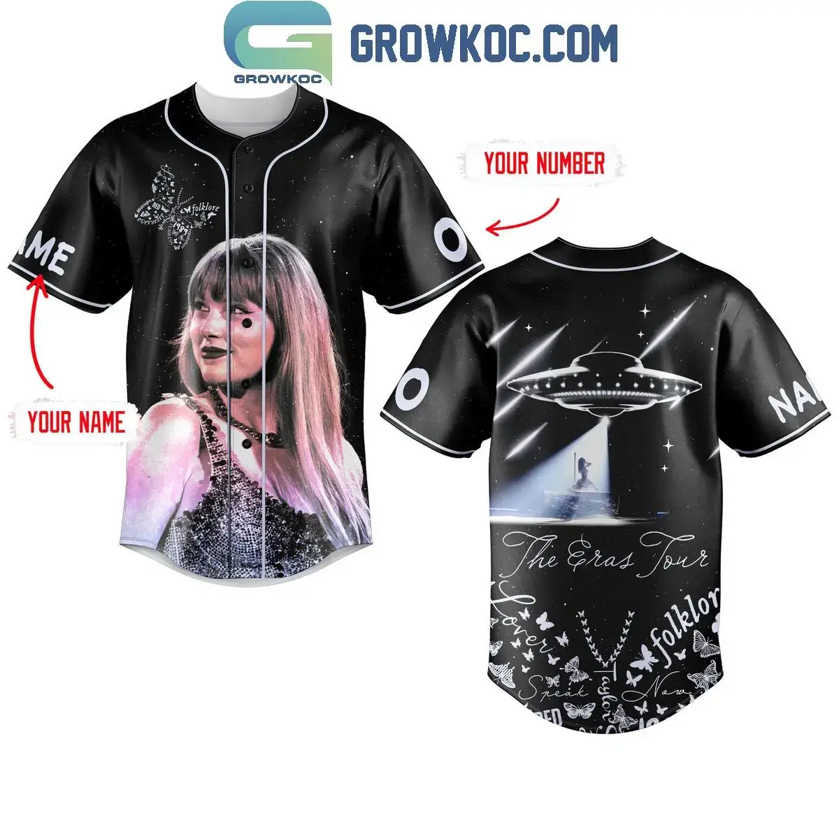 Taylor Swift The Eras Tour 2024 Down Bad Personalized Baseball Jersey Image