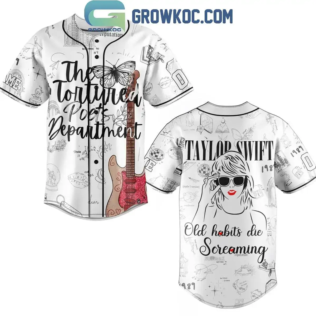 Taylor Swift TTDP Old Habits Die Screaming Personalized Baseball Jersey Image