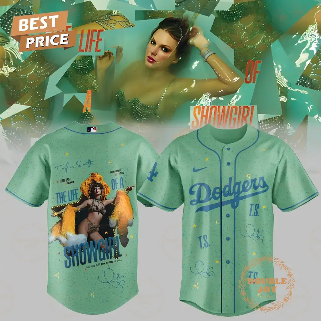 Taylor Swift x Los Angeles Dodgers Album 2025 "The Life Of A Showgirl" Baseball Jersey Image