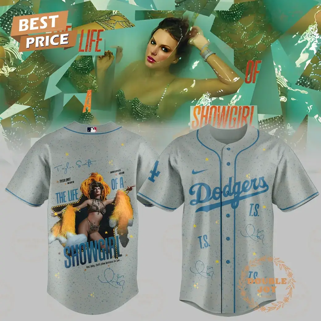 Taylor Swift x Los Angeles Dodgers Album "The Life Of A Showgirl" 2025 Baseball Jersey Image