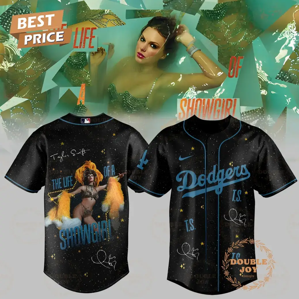 Taylor Swift x Los Angeles Dodgers Album "The Life Of A Showgirl" Baseball Jersey Image