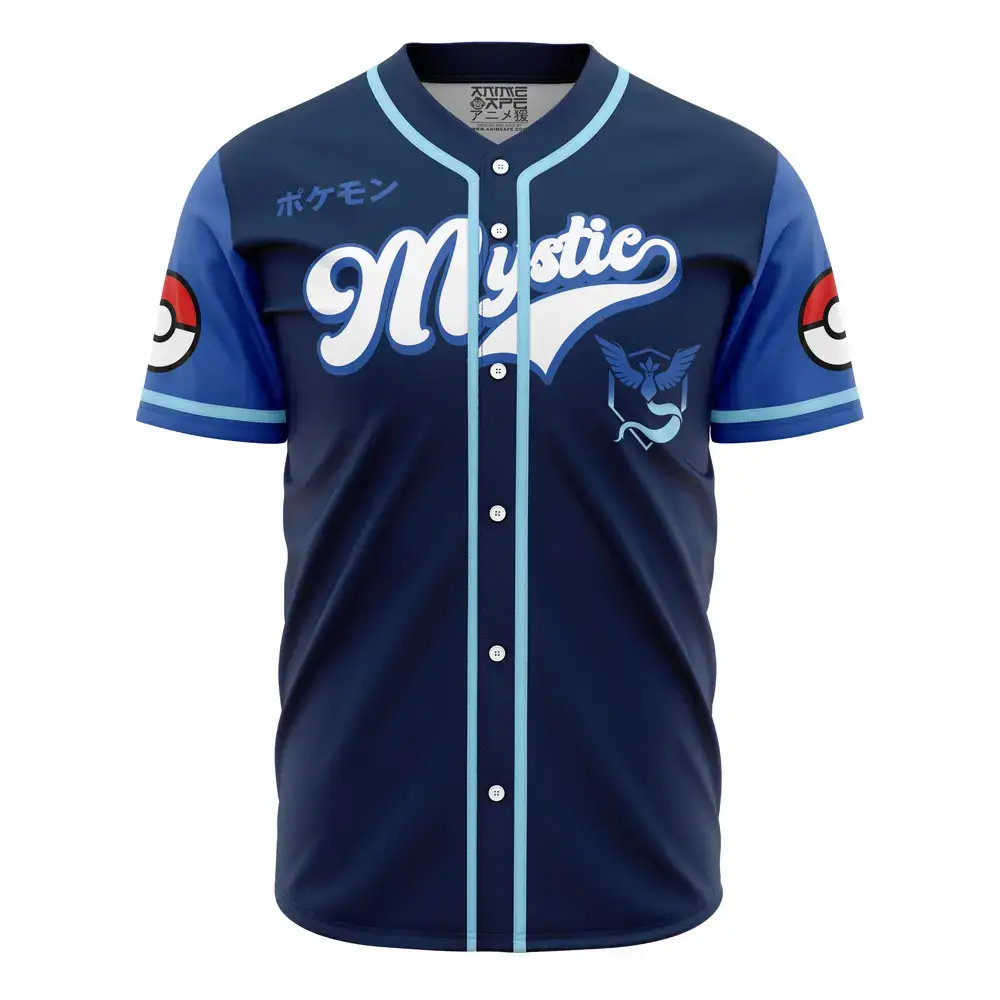 Team Mystic Baseball Jersey - Stylish Pokémon Go Apparel For Fans Image