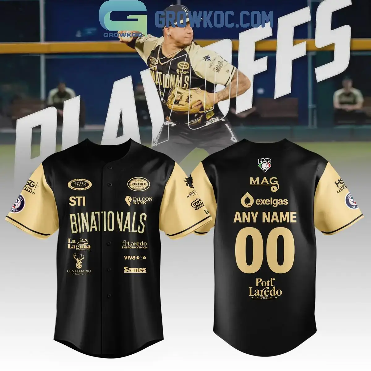 Tecolotes De Los Dos Laredos 2024 Home Personalized Baseball Jersey Image