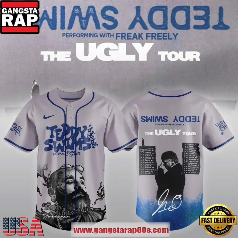 Teddy Swims The Ugly Tour 2026 Limited Edition Baseball Jersey Image