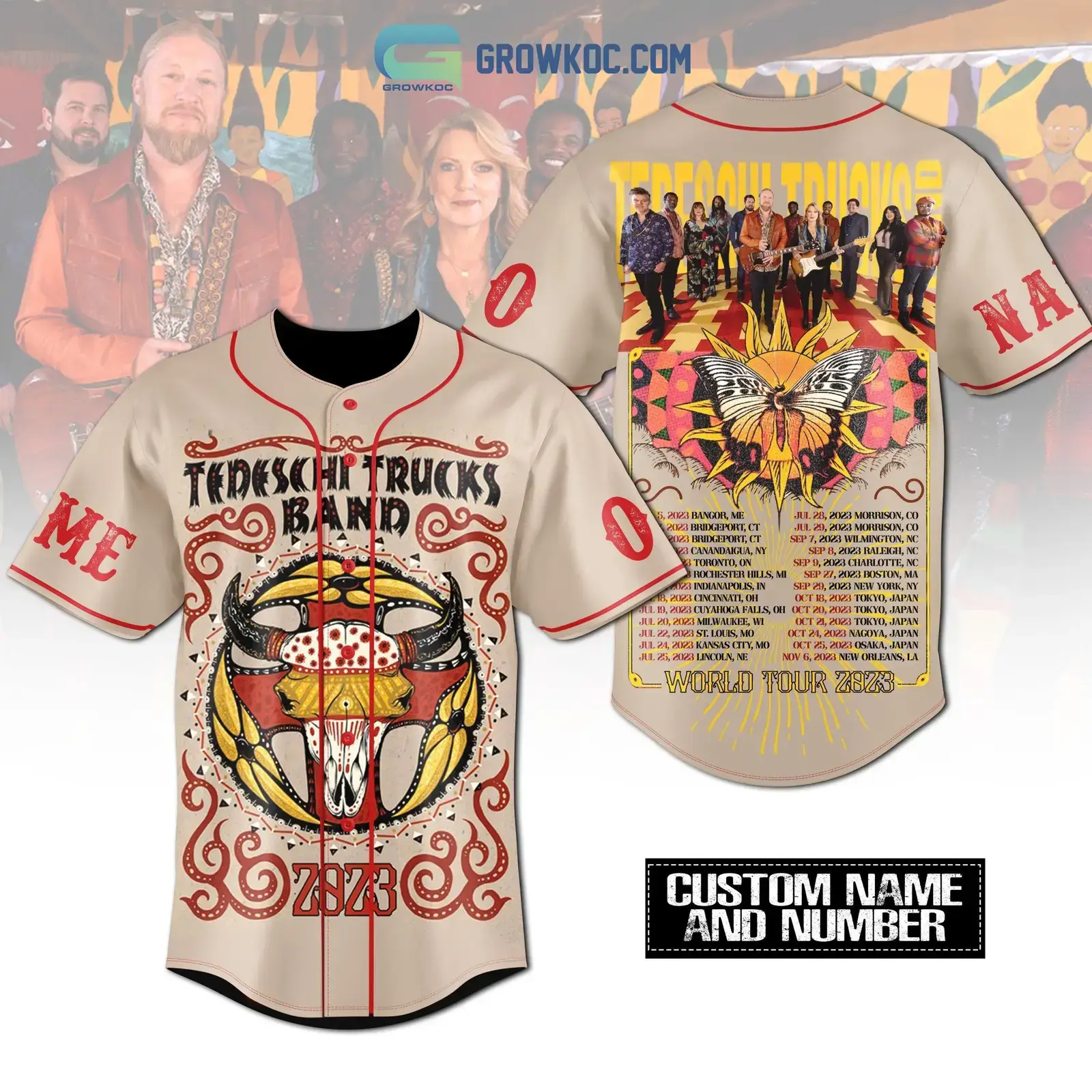 Tedeschi Trucks Band World Tour 2023 Personalized Baseball Jersey Image