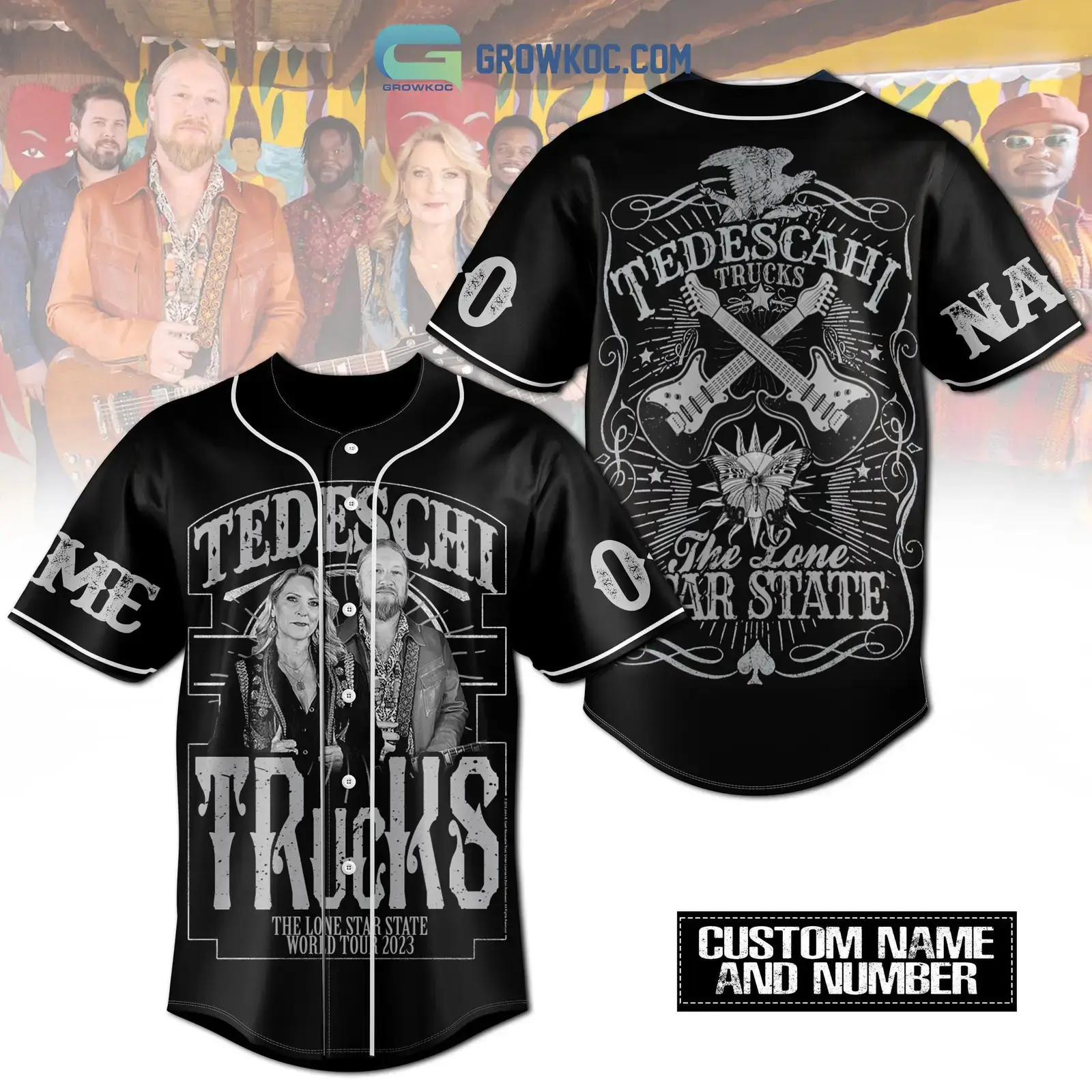 Tedeschi Trucks The The Lone Star State World Tour 2023 Personalized Baseball Jersey Image