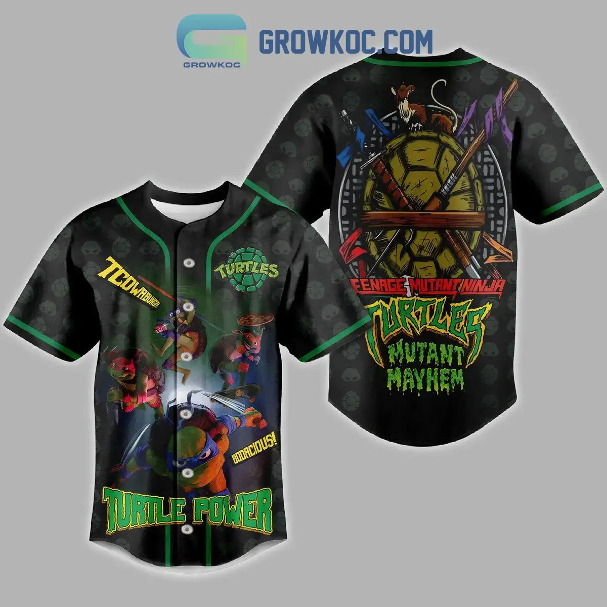 Teenage Mutan Ninja Turtles Power Baseball Jersey Image