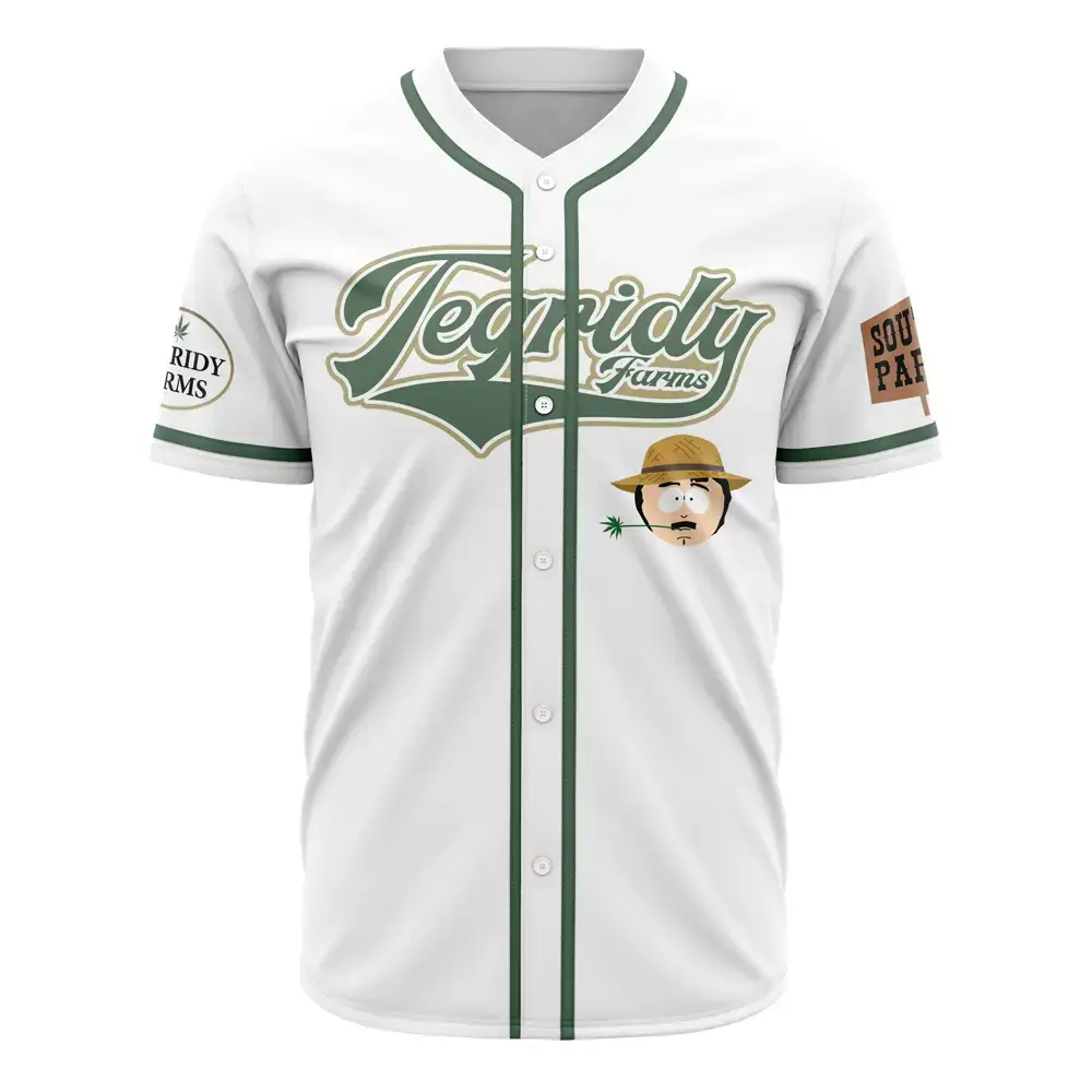 Tegridy Farms Baseball Jersey - Unique South Park Fan Gear - Premium Quality Image