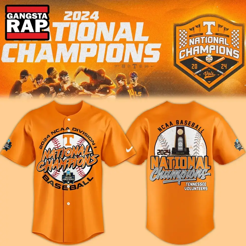 Tennessee Baseball Champion 2024 NCAA Division I Baseball Jersey Image