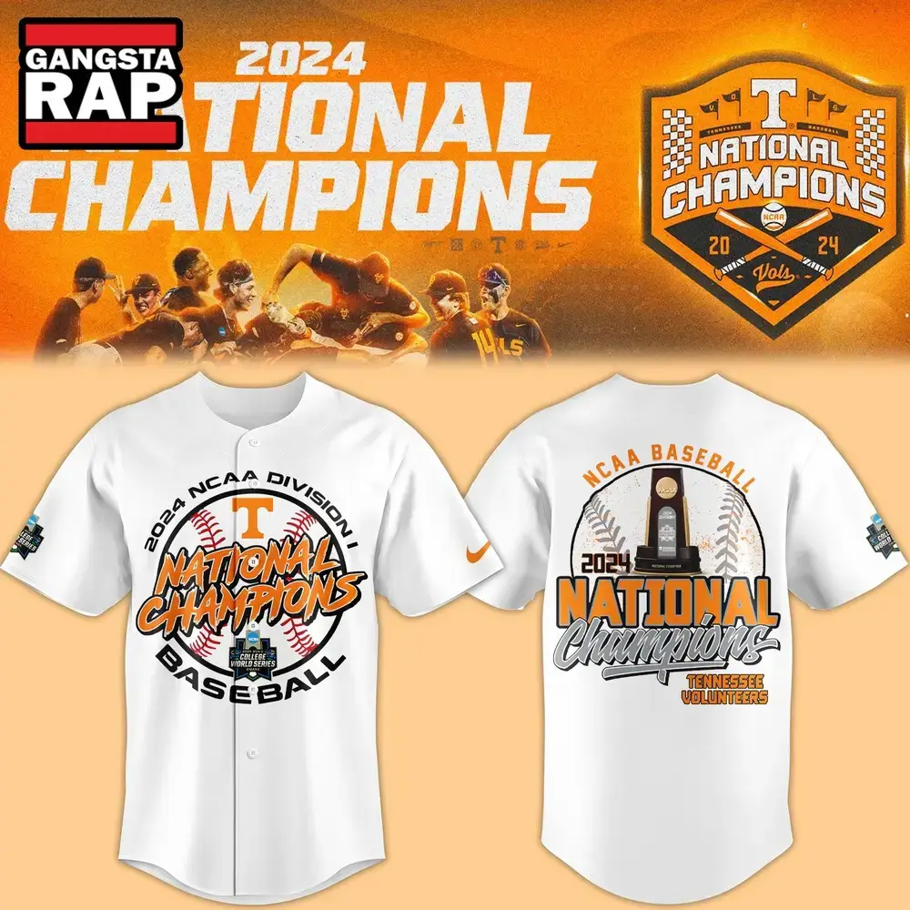 Tennessee Baseball Champion 2024 NCAA Division I Jersey Image