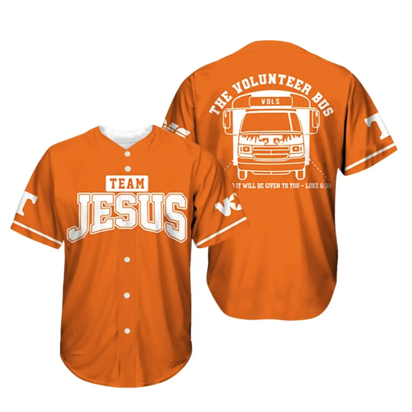 Tennessee Football Team JS 2026 Baseball Jersey Image