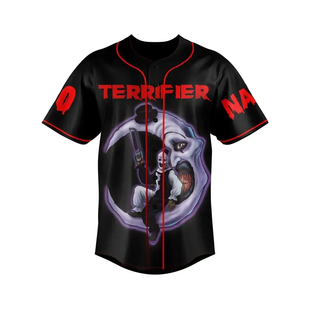 Terrifier Horror Baseball Jersey – Unique Graphic Shirt For Fans & Collectors Image