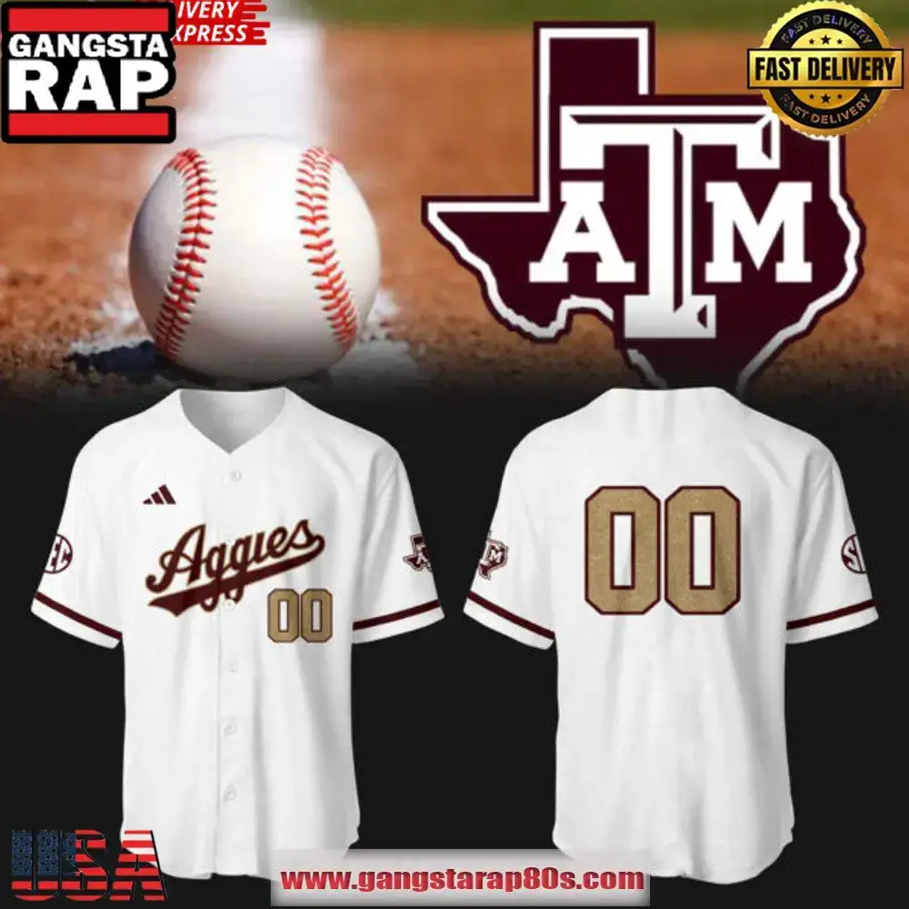 Texas A&M Aggies Baseball New Uniform 2025 Baseball Jersey Image