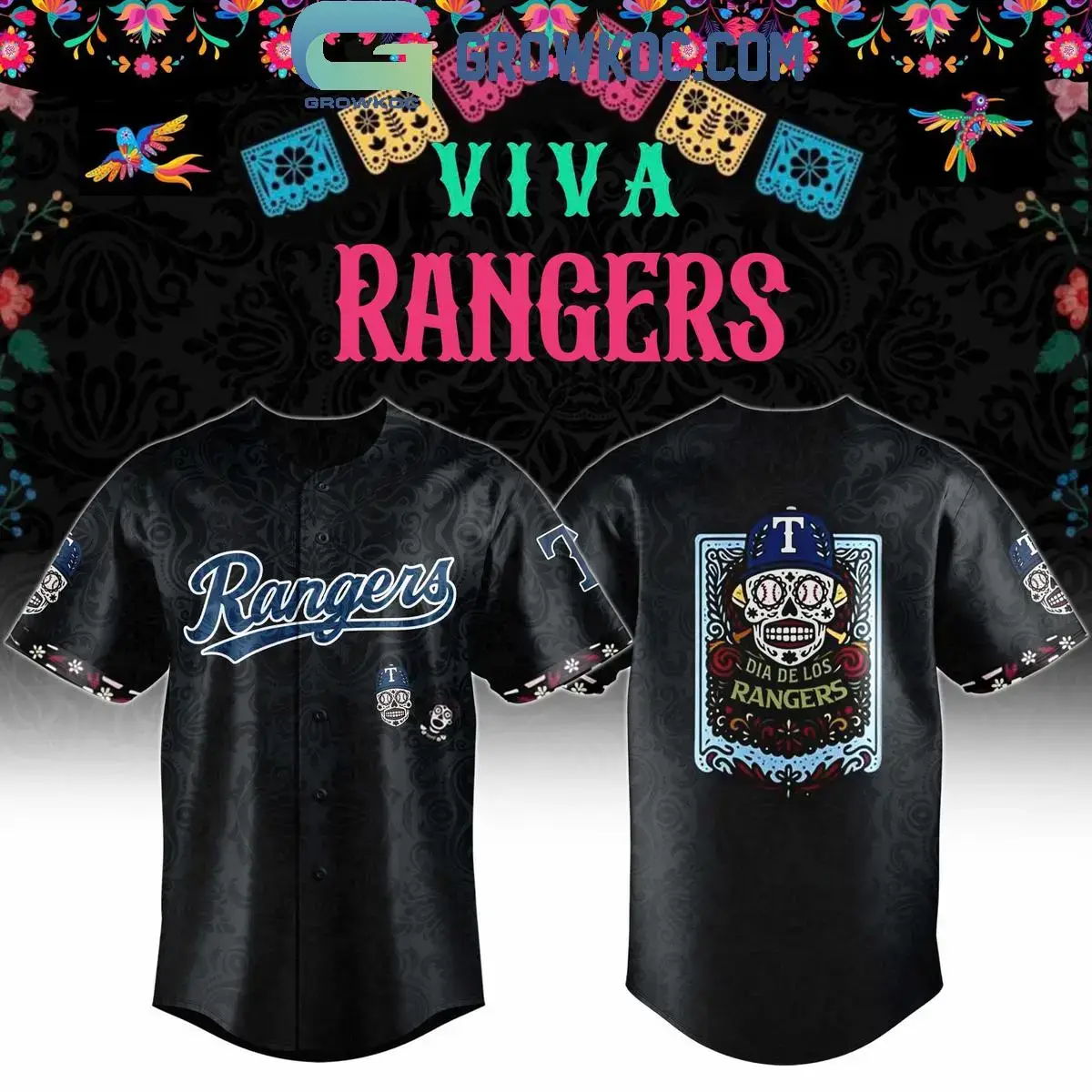 Texas Rangers Dia De Los Yankees Night 2025 Jersey Image