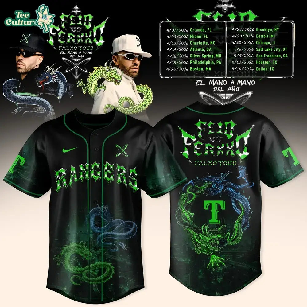 Texas Rangers FEID vs FERXXO Falxo Tour 2026 Special Edition Baseball Jersey Image