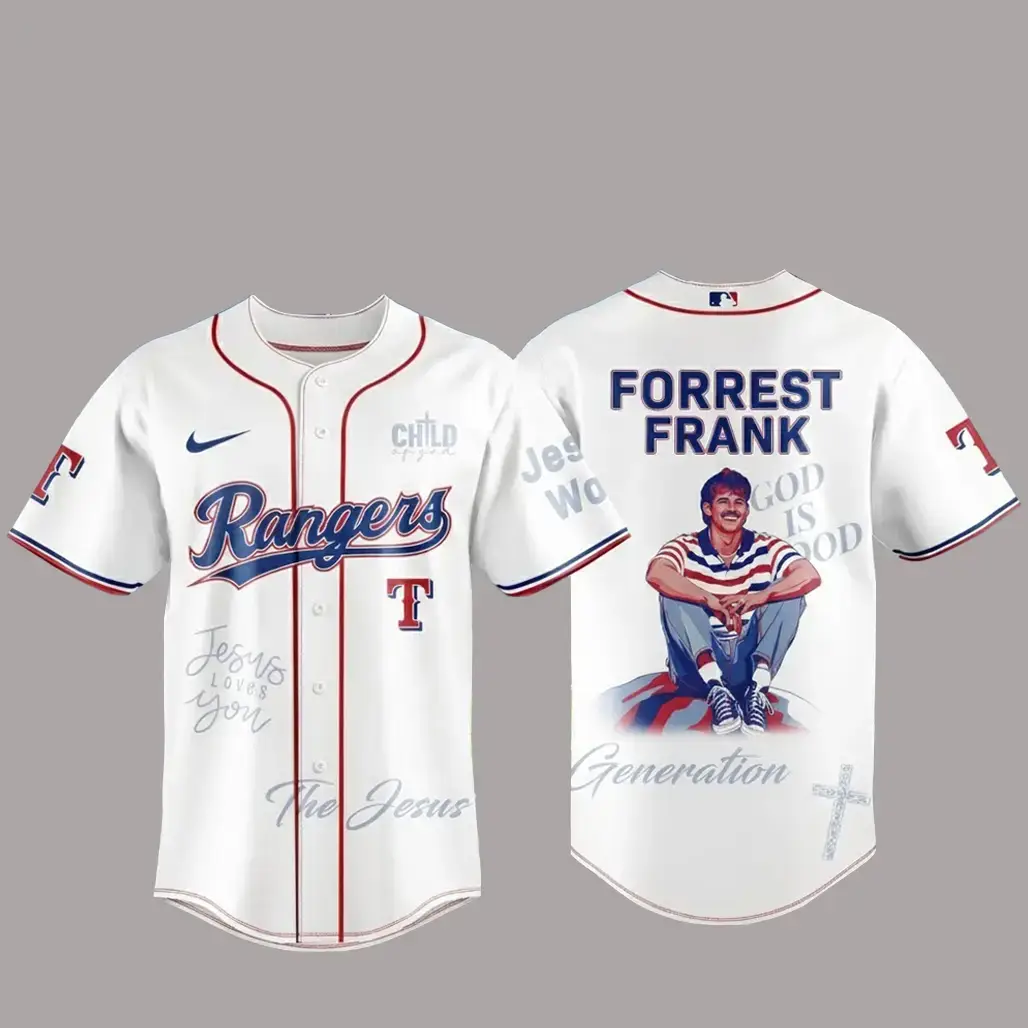 Texas Rangers Forrest Frank The JS Generation Tour 2026 Baseball Jersey Image