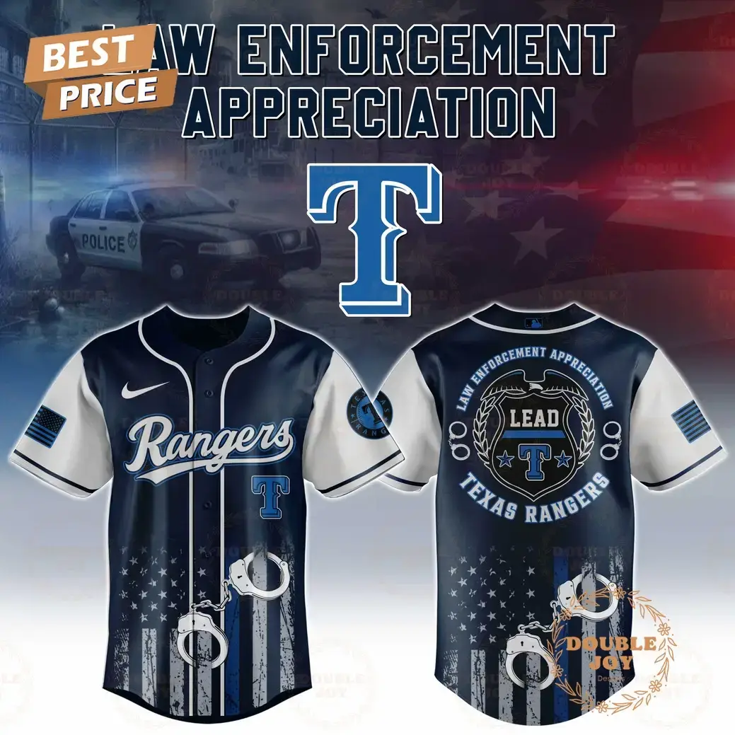 Texas Rangers Law Enforcement Appreciation Day 2025 Special Edition Baseball Jersey Image