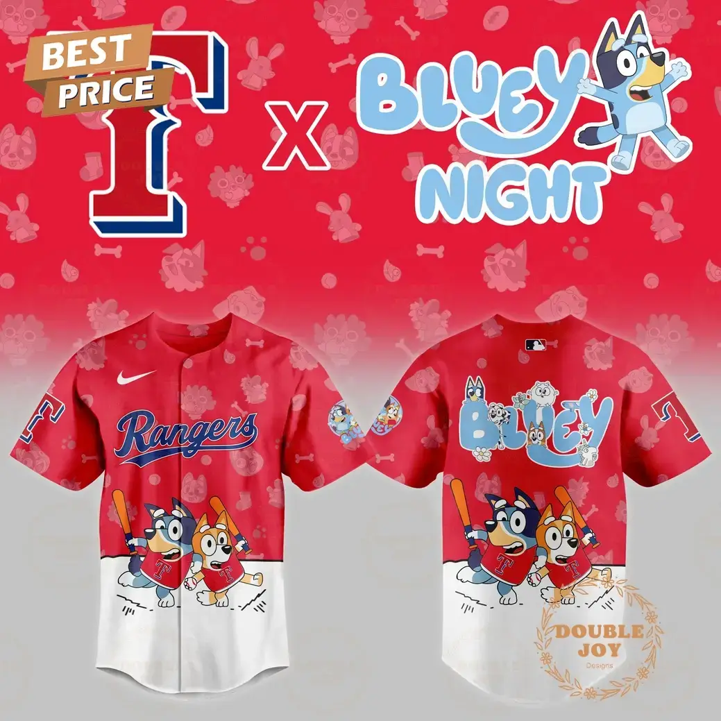 Texas Rangers MLB 2025 Bluey Night New Edition Baseball Jersey Image