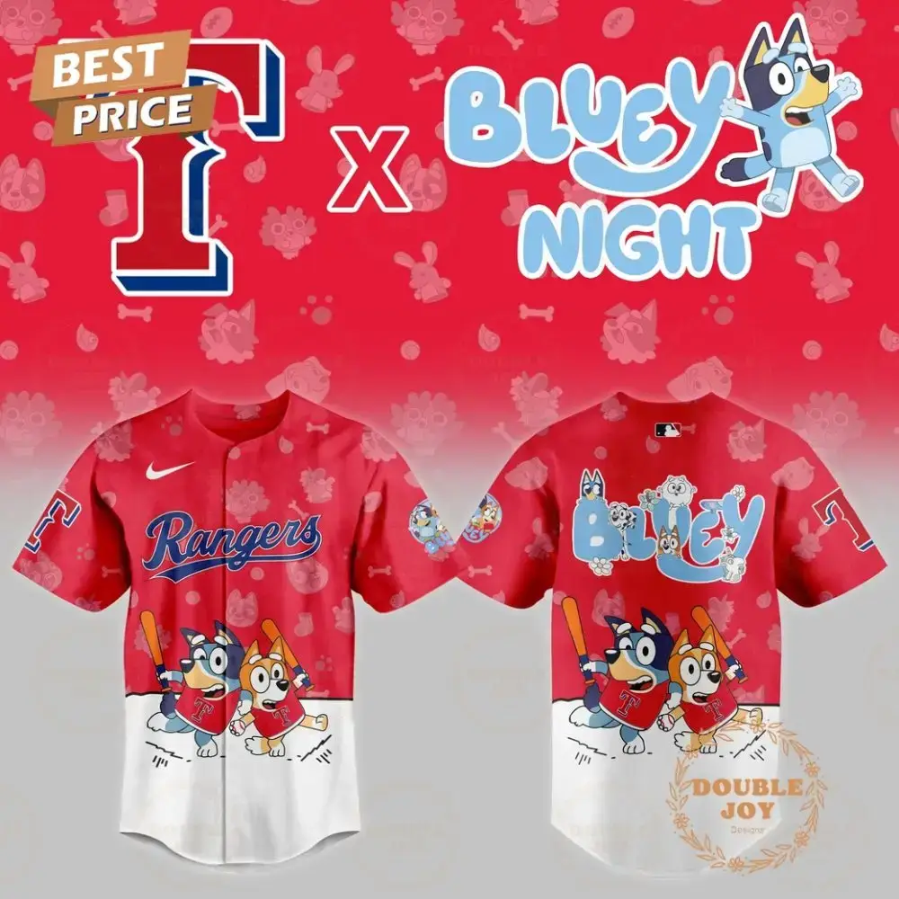 Texas Rangers Mlb 2025 Bluey Night New Edition Baseball Jersey Image