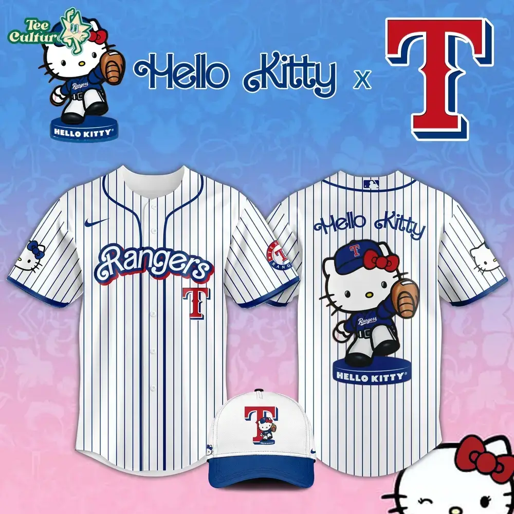 Texas Rangers MLB 2026 Hello Kitty Celebration Jersey Image