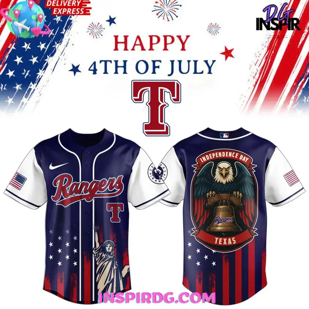 Texas Rangers Mlb Independence Day 2025 Baseball Jersey Image