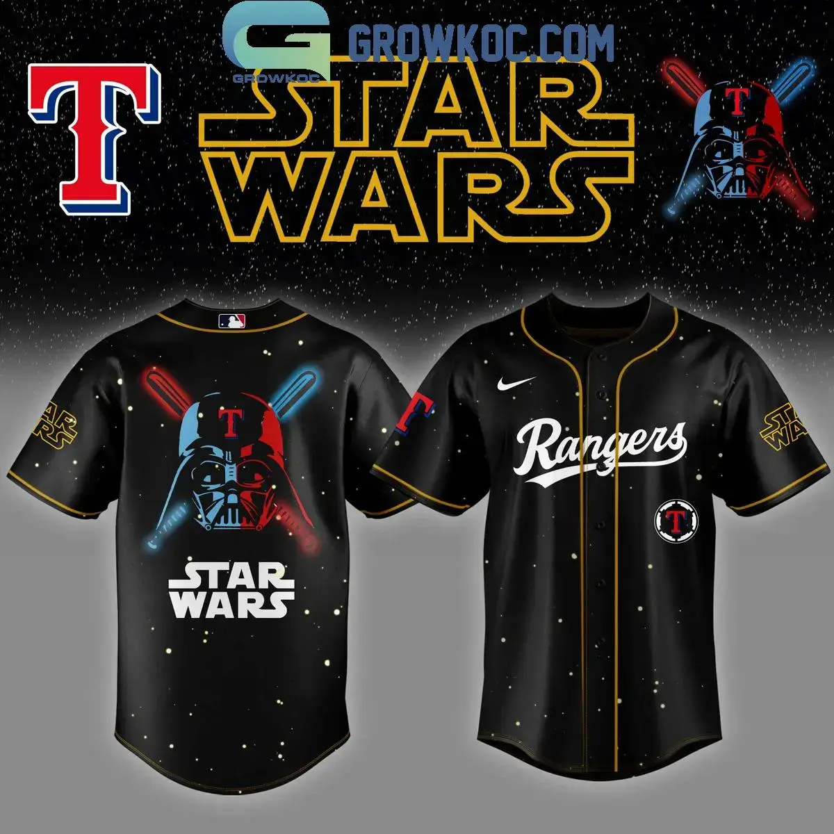 Texas Rangers MLB x Star Wars 2025 Baseball Jersey Image