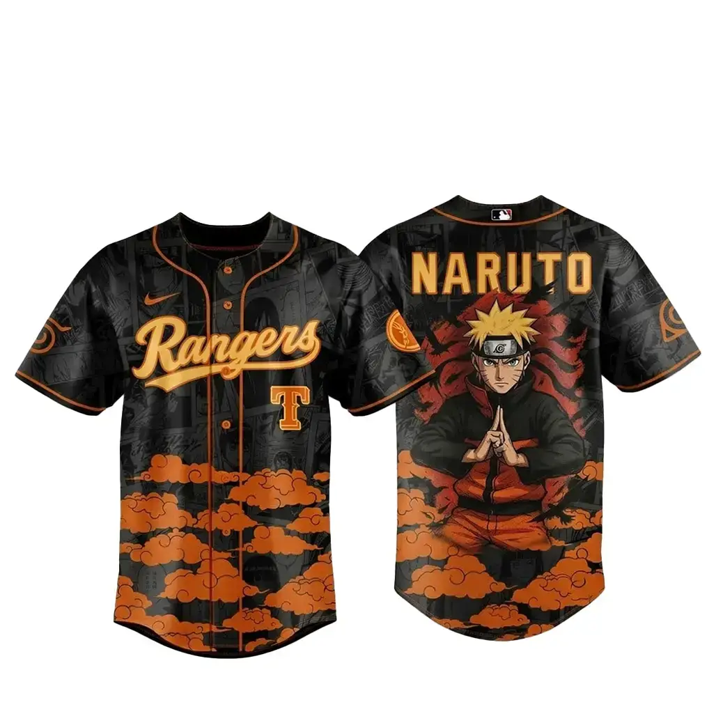 Texas Rangers Naruto 2026 Anime Night Baseball Jersey Image