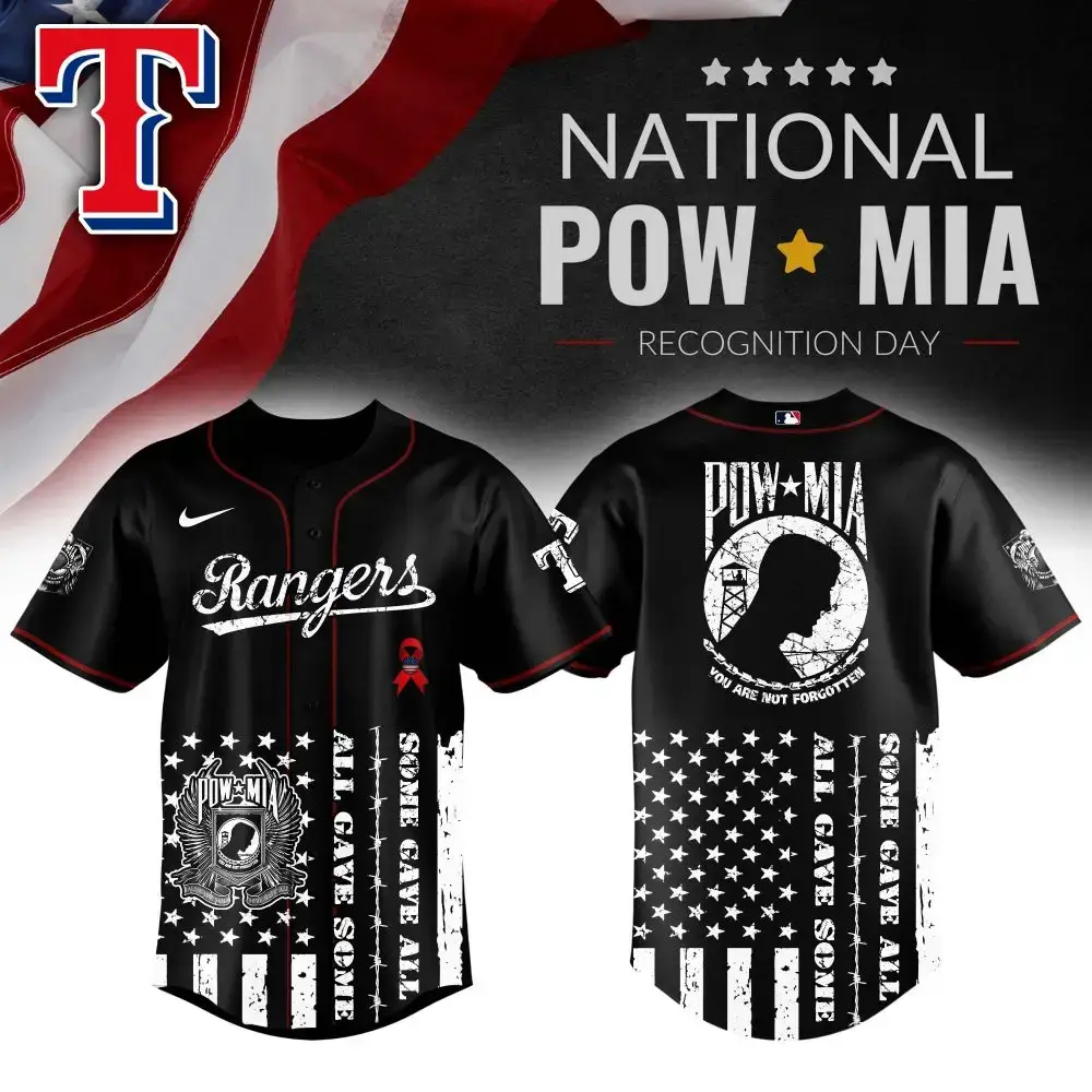 Texas Rangers Pow Mia Tribute Jersey - Honor Veterans With Style & Comfort Image