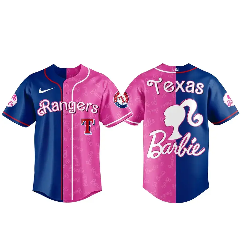 Texas Rangers x Barbie Night Game 2026 Baseball Jersey Image