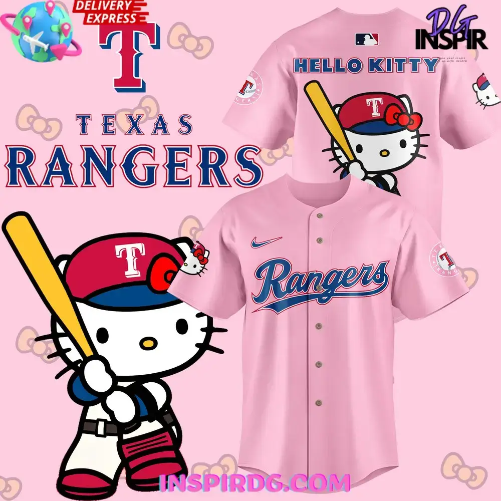 Texas Rangers X Hello Kitty Night 2024 Baseball Jersey Image