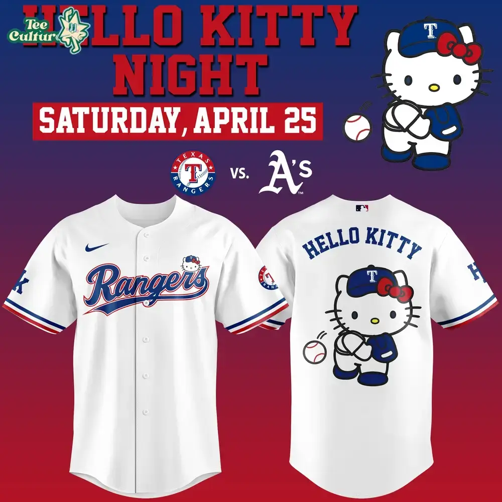 Texas Rangers x Hello Kitty Night Jersey Limited Edition Image