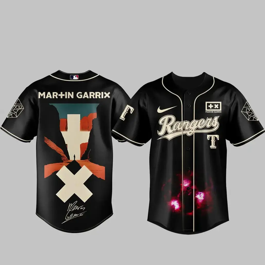 Texas Rangers x Martin Garrix Americas Tour 2026 Baseball Jersey Image