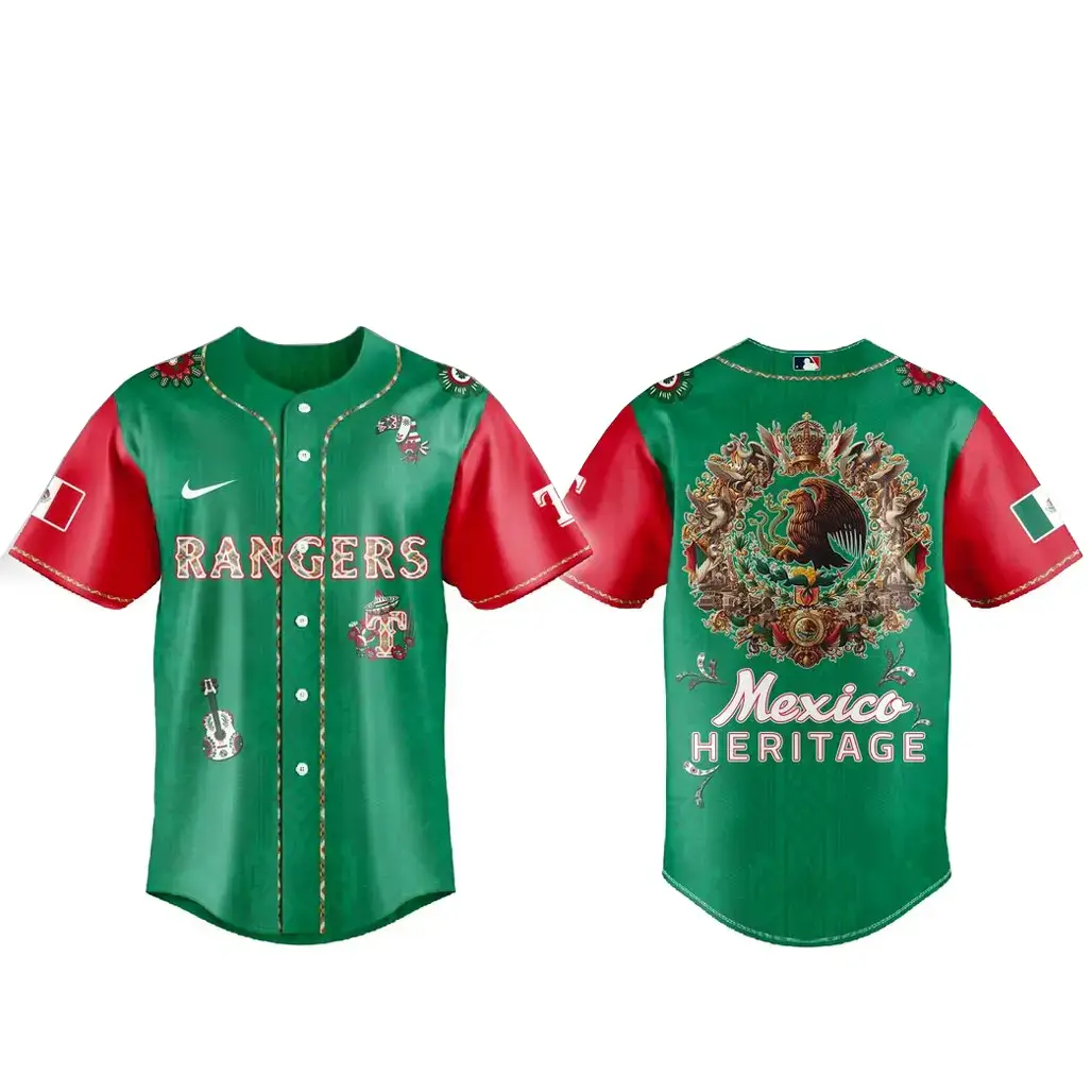 Texas Rangers x Mexican Heritage Night Baseball Jersey Image