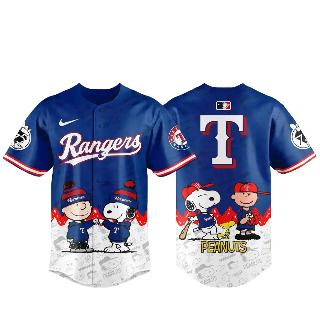 Texas Rangers x Peanut Night 2026 Baseball Jersey Image