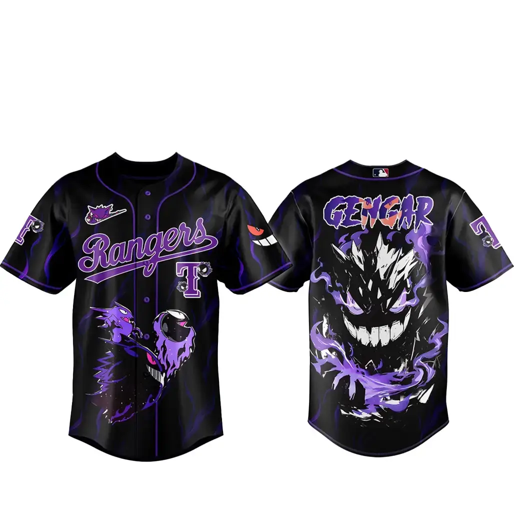 Texas Rangers x Pokemon Gengar 2026 Baseball Jersey Version 2 Image