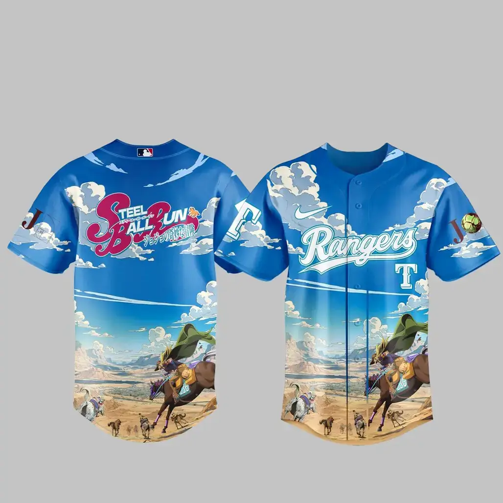 Texas Rangers x Steel Ball Run 2026 Baseball Jersey Version 2 Image