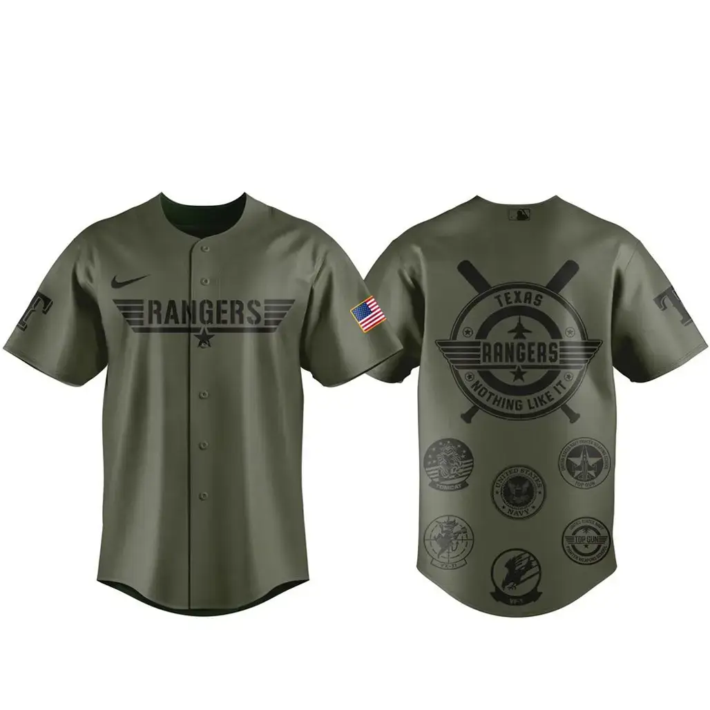 Texas Rangers x Top Gun Night 2026 Baseball Jersey Image