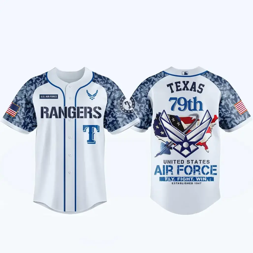 Texas Rangers x US Air Force 79th Anniversary 2026 Baseball Jersey Image