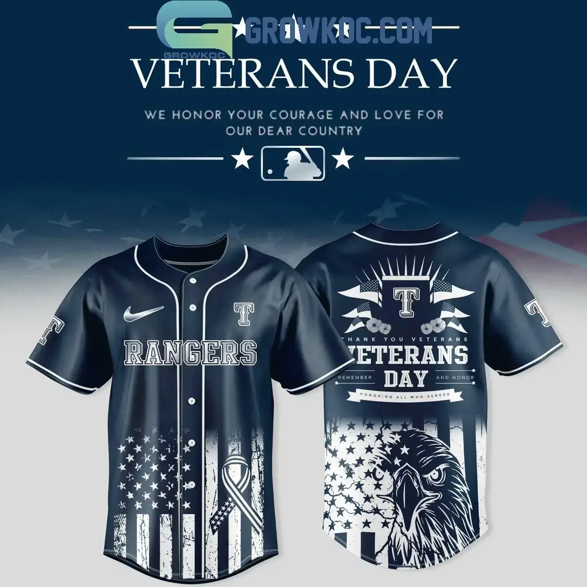 Texas Rangers x Veterans Day 2025 Jersey Image