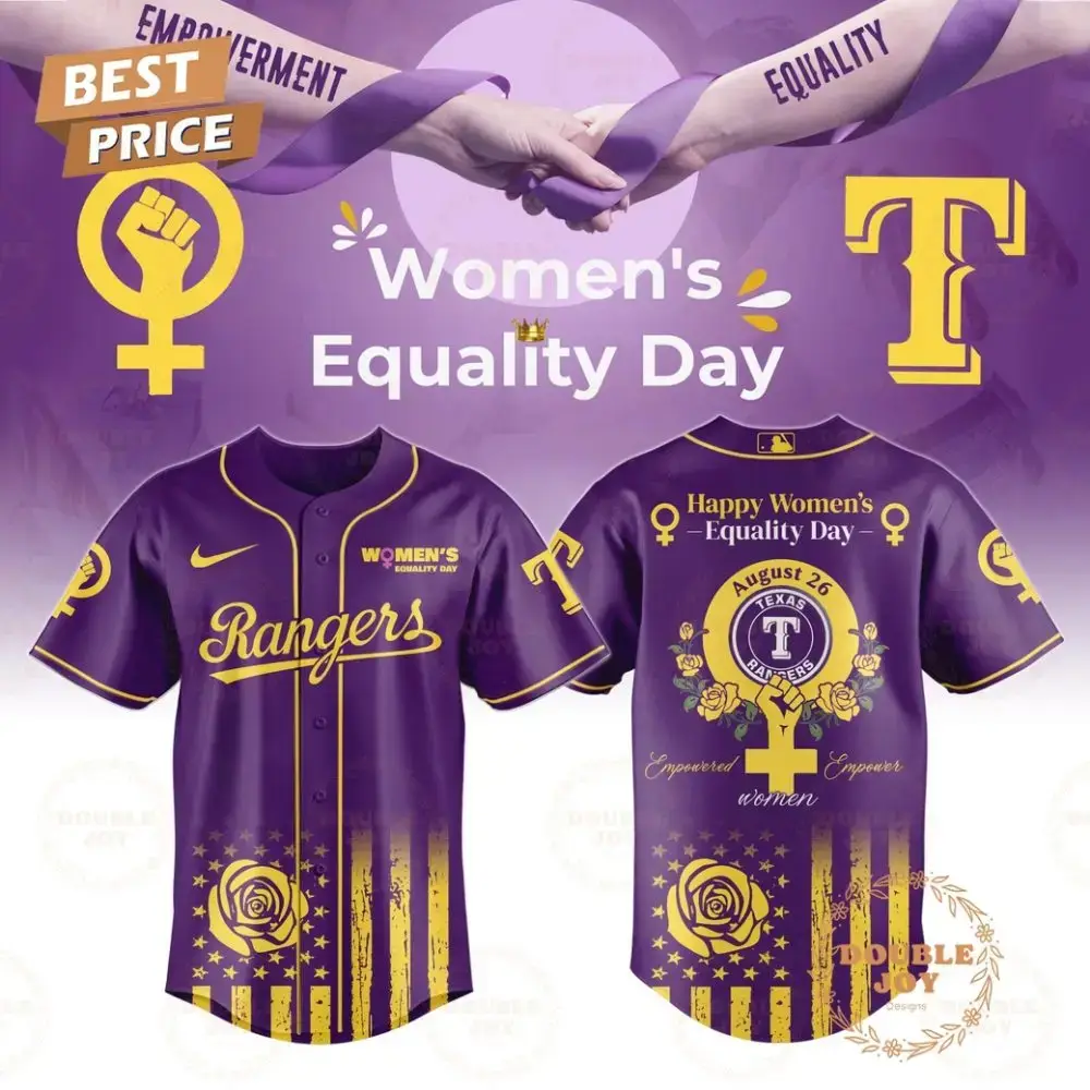 Texas Rangers X Women'S Equality Day 2025 Special Edition Baseball Jersey Image