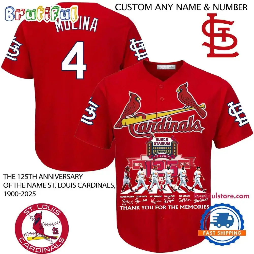 The 125Th Anniversary Of The Name St. Louis Cardinals 1900-2025 Baseball Jersey Image