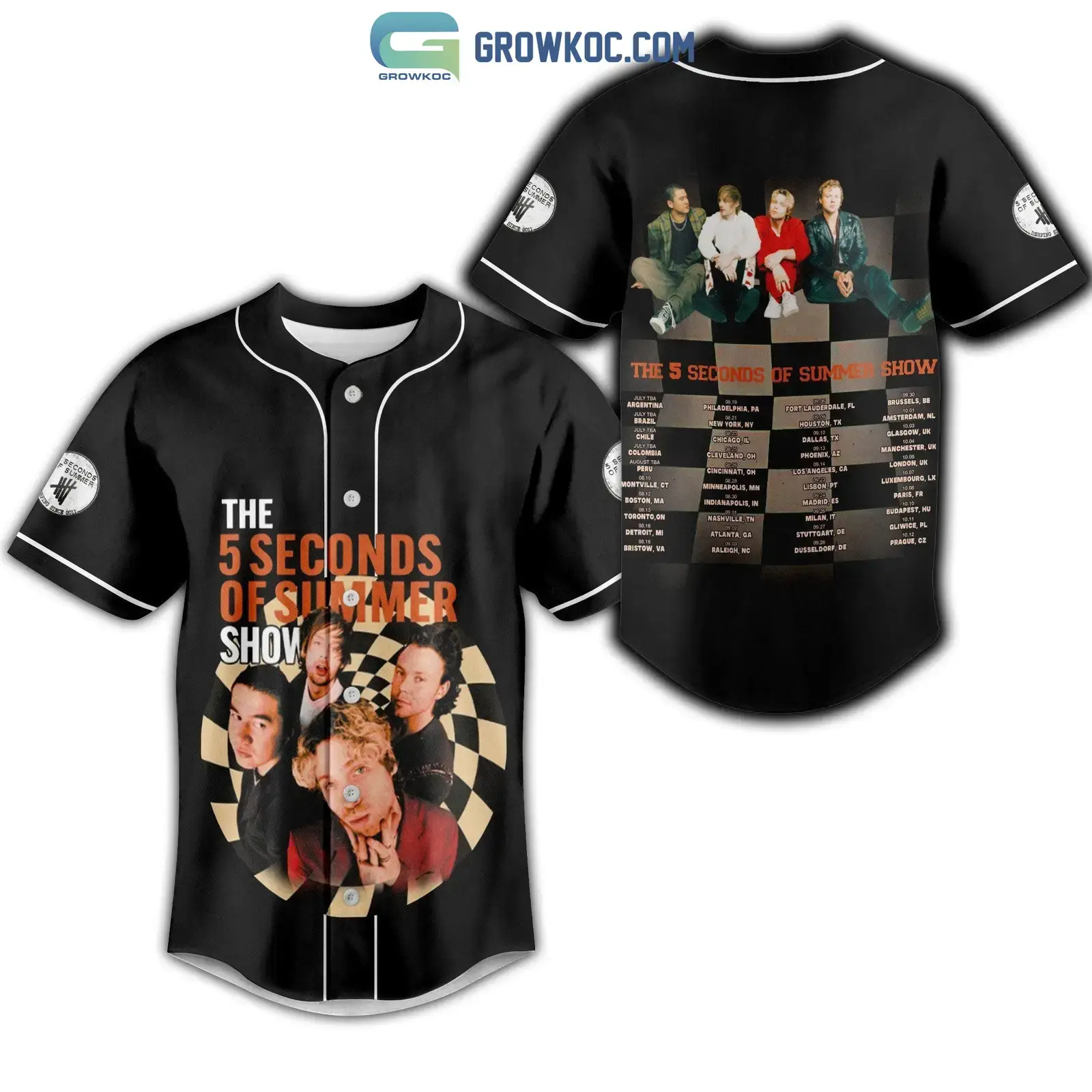 The 5 Seconds Of Sumer Show Personalized Baseball Jersey Image
